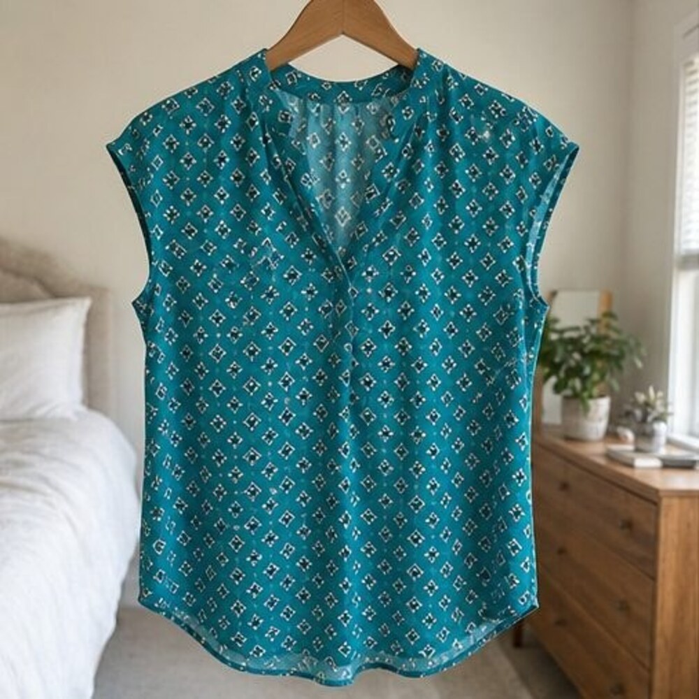 Taupe Ruffle Blouse